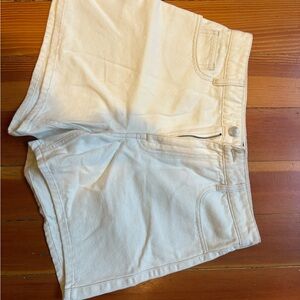 Frank & Oak Off-White Jean Shorts